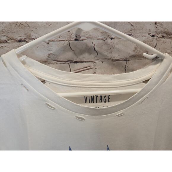 Vintage Canvas Unisex Graphic Tee Size Medium Distressed Def Lepard Shirt NWoT - Picture 4 of 4